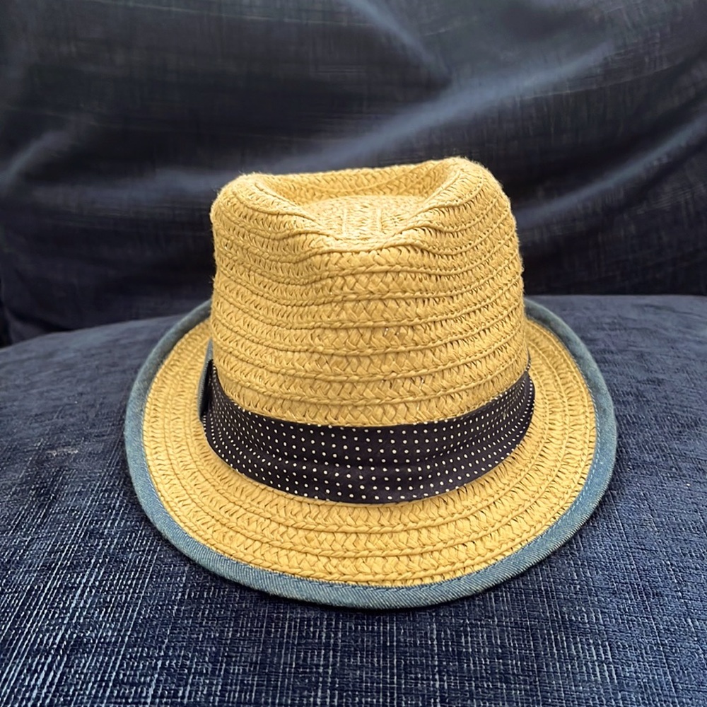 Target fedora raffia straw hat sz 6-12 months